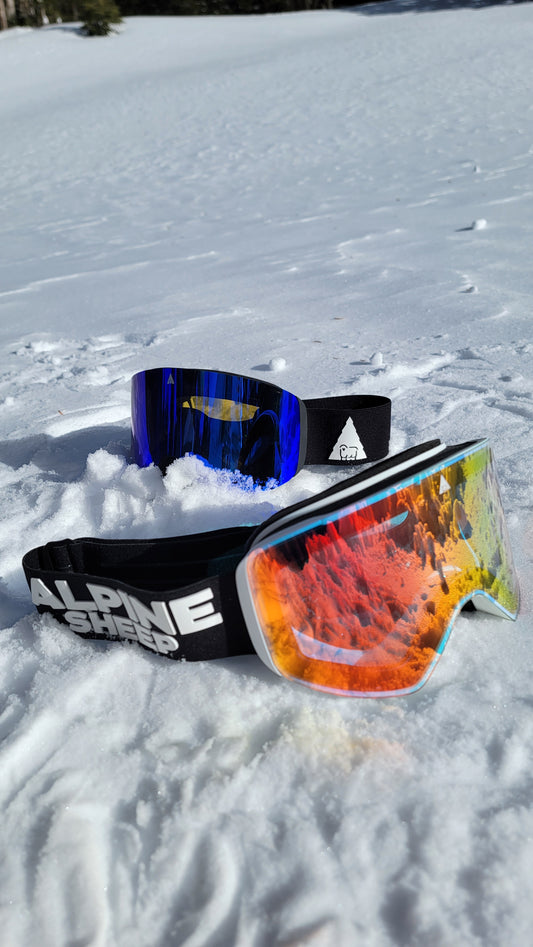 Ski and Snowboard Goggles + Two Magnetic Lenses
