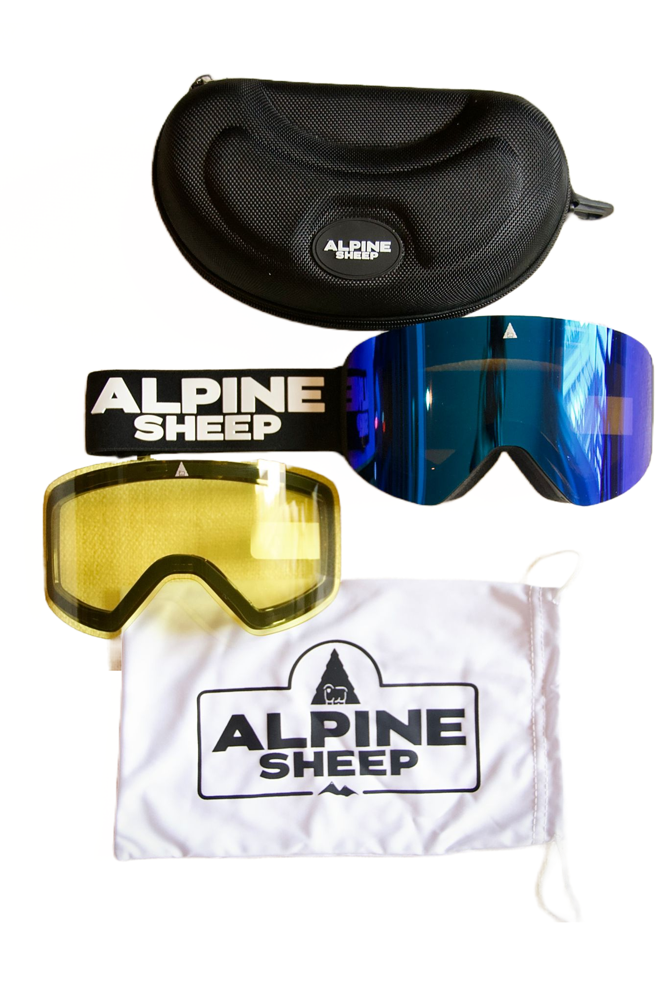 Ski and Snowboard Goggles + Two Magnetic Lenses